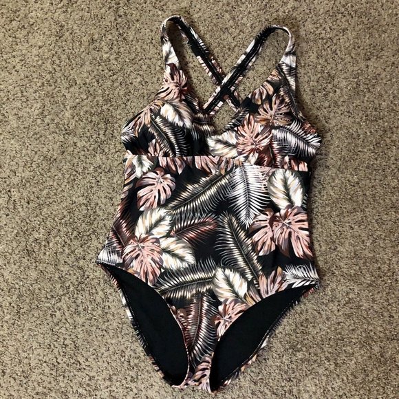 Hurley Swimsuit Womens XL Used Tropical One Piece - Picture 3 of 16